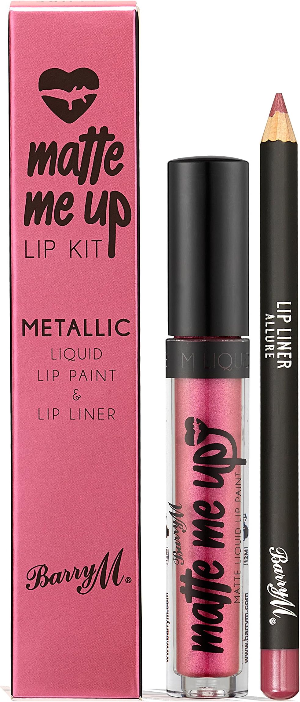 Cosmetics Metallic Matte Me Up Liquid Lip Kit, Allure