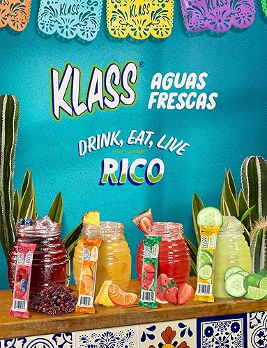 Miniatura 6 de Klass Aguas Frescas , Mezcla de bebidas sin azúcar de fresa y sandía, 10 palitos para llevar (paquete de 4, 40 unidades)
