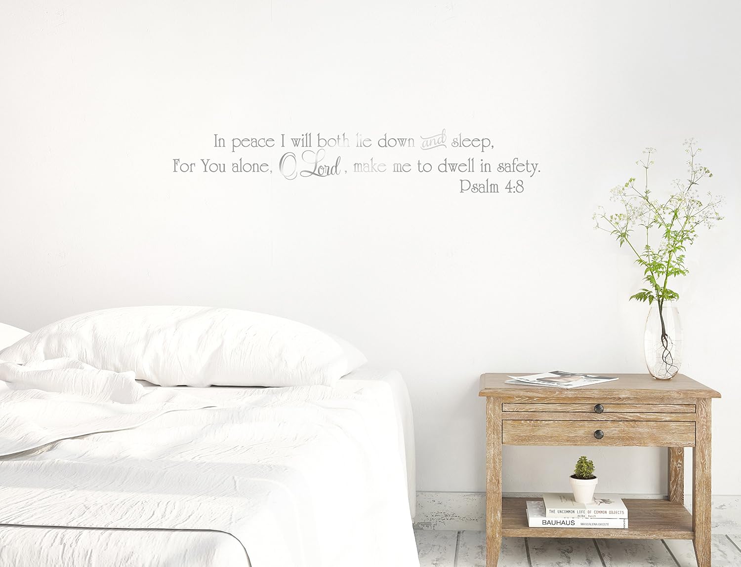 Amazon Com 48 X8 In Peace I Will Both Lie Down And Sleep For You Alone O Lord Make Me To Dwell In Safety Psalm 4 8 Christian Scripture Bible Verse Wall Decal Sticker Art