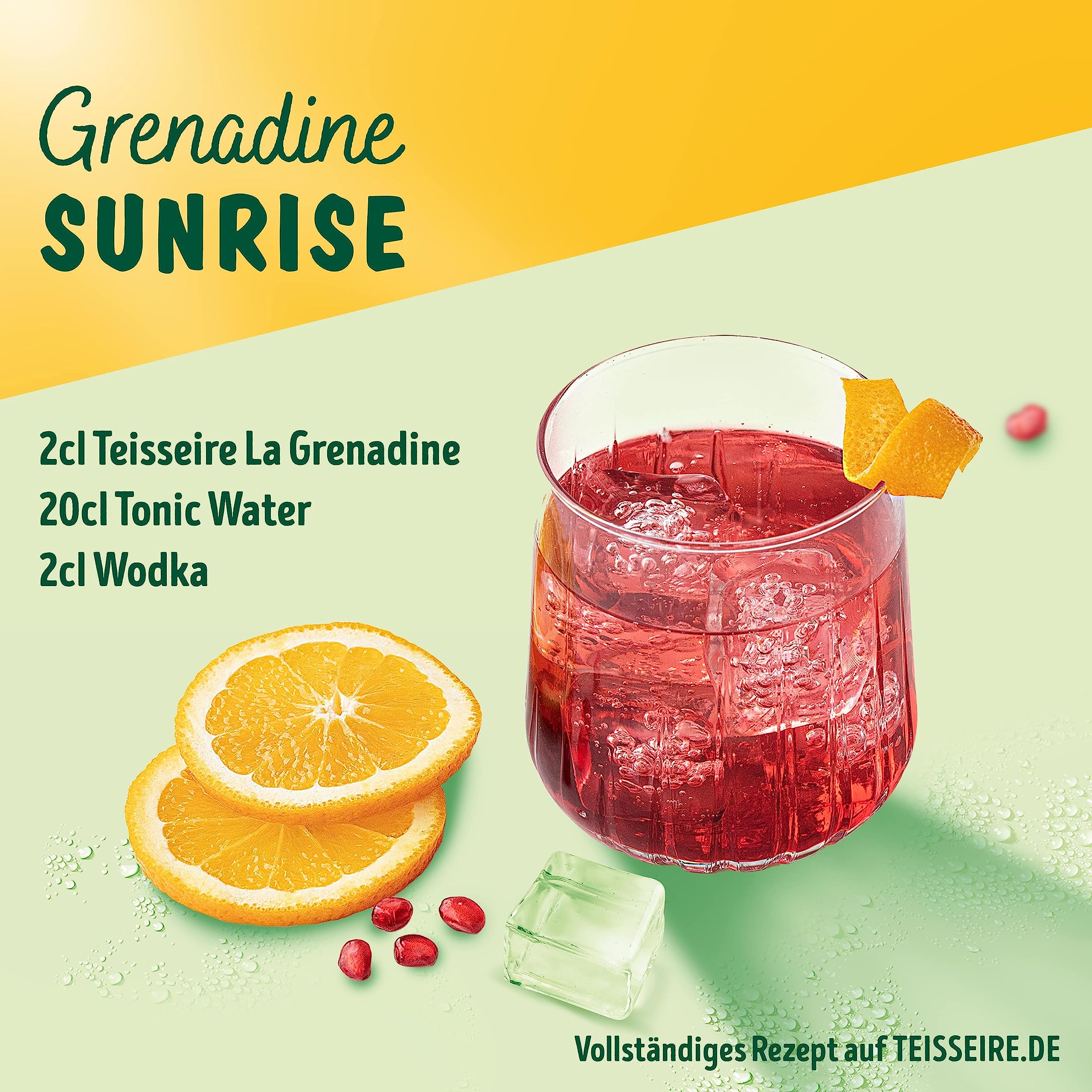 Teisseire Getränke-Sirup Grenadine 600ml - Sirup der genauso schmeckt wie die Frucht (6er Pack)