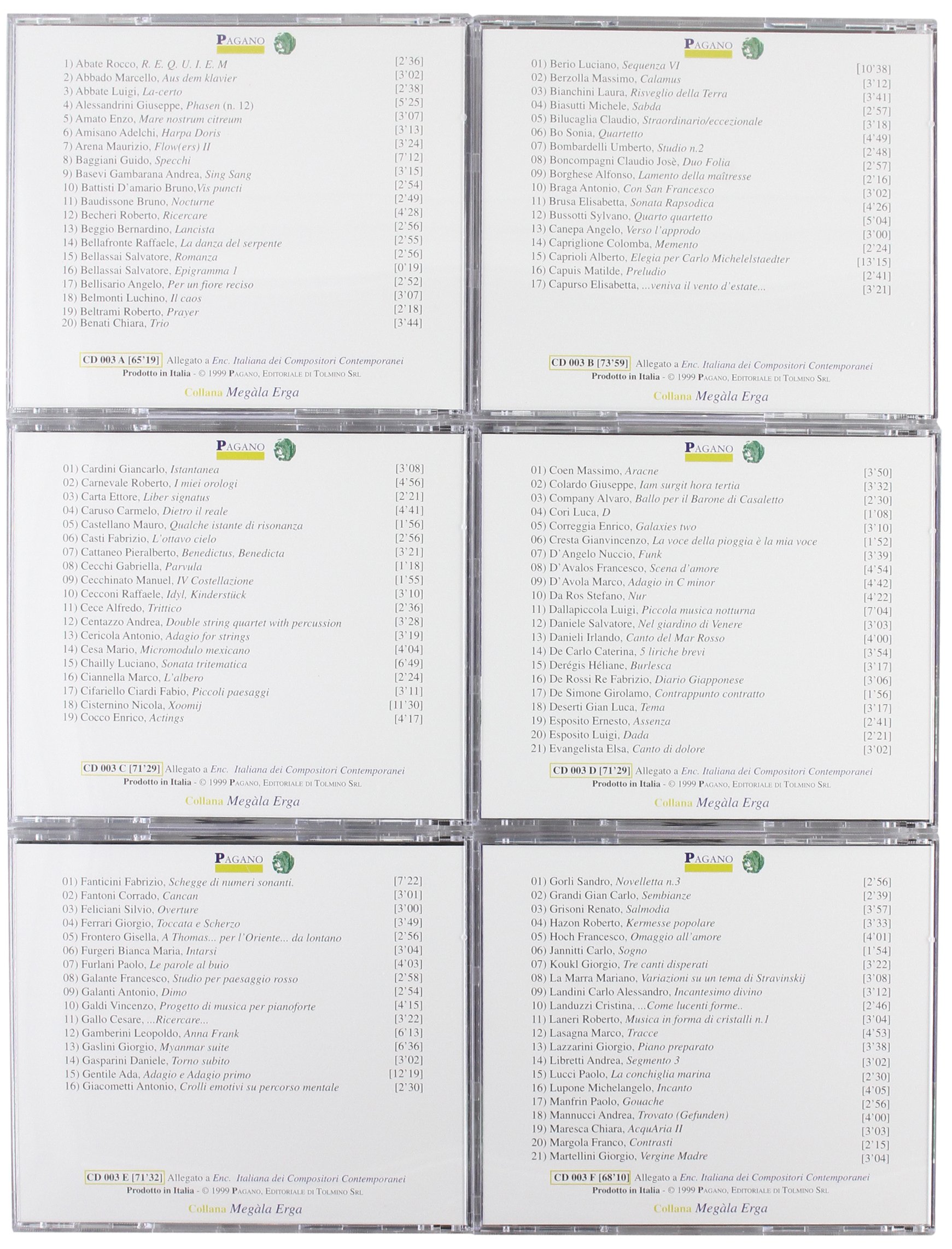 Enciclopedia italiana dei compositori contemporanei. Con 10 CD