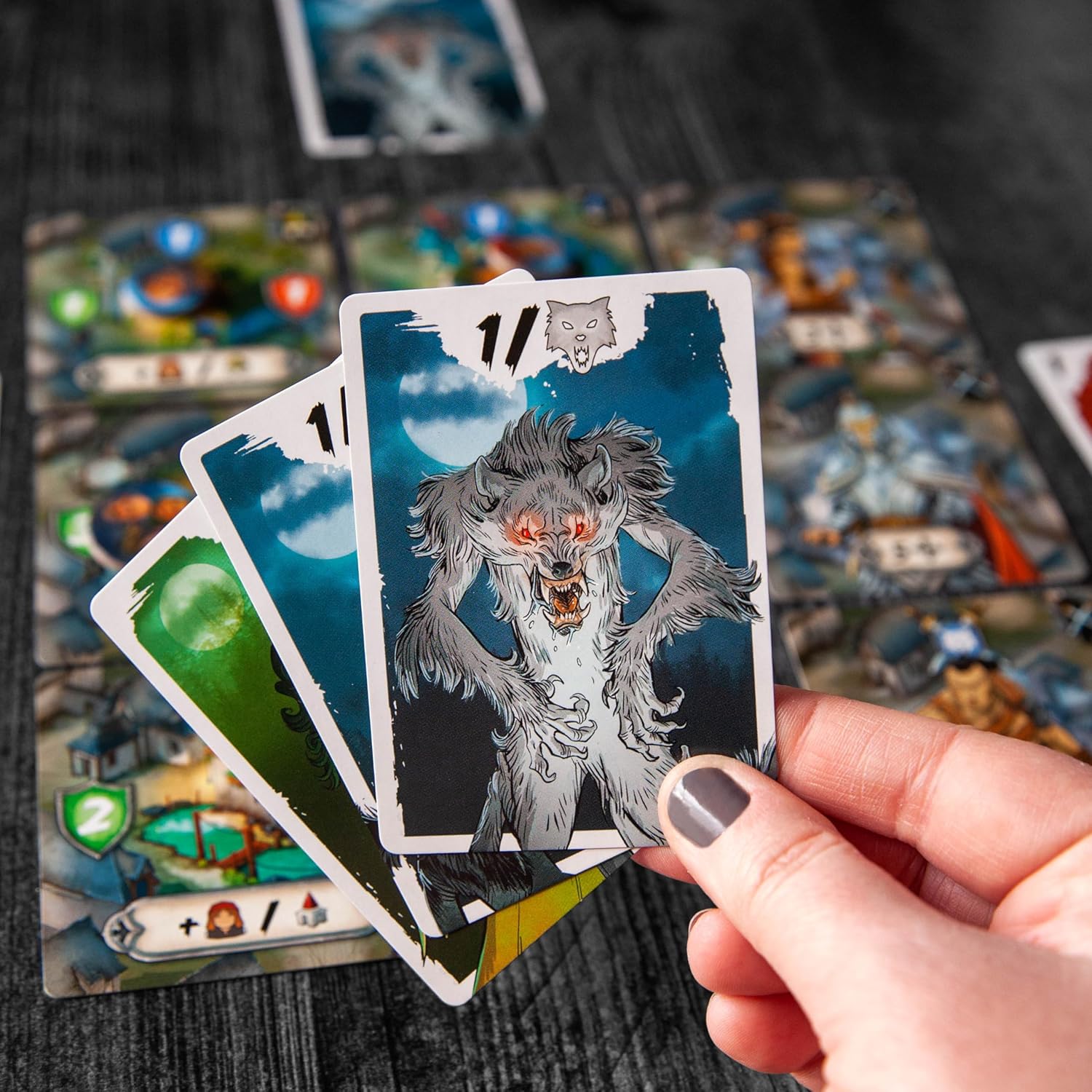 STUDIO H Vampire Village | Horror Strategy Card Game | Defend Your Village from Vampires, Witches, & Spooky Creatures | Fun Halloween Games for Kids, Teens & Adults | Ages 10+ | 1-5 Players | 20 Min