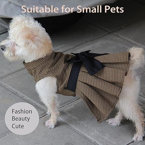 Miniatura 4 de Vestidos para mascotas para perros pequeños, gatos y niñas, lindo vestido de princesa con lazo, camisa para cachorros, falda para todo tipo de