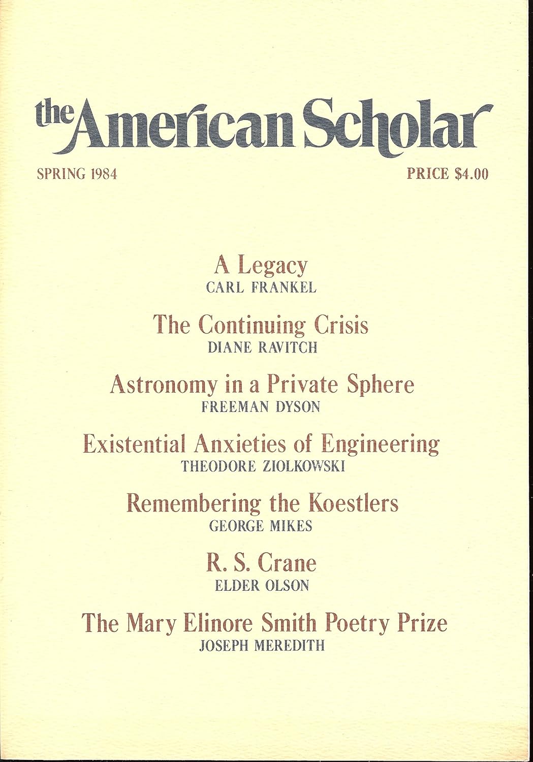 American Scholar: Spring 1984 Vol 53 No 2: Carl Frankel, Diane Ravitch ...