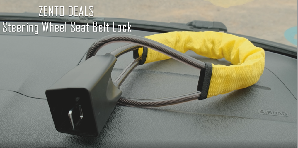 Amazon.com: Zento Steering Wheel Lock Anti-Theft Device Seat Belt