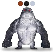 Elastic Monkey World Toy Squishy Monkey Squishy 1 Pack Slat Monkey Gorilla Toy Stretch Monkey Squeeze Toy Stress Relief Toy Autism Sensory Toy for Kids Party Favors Grey