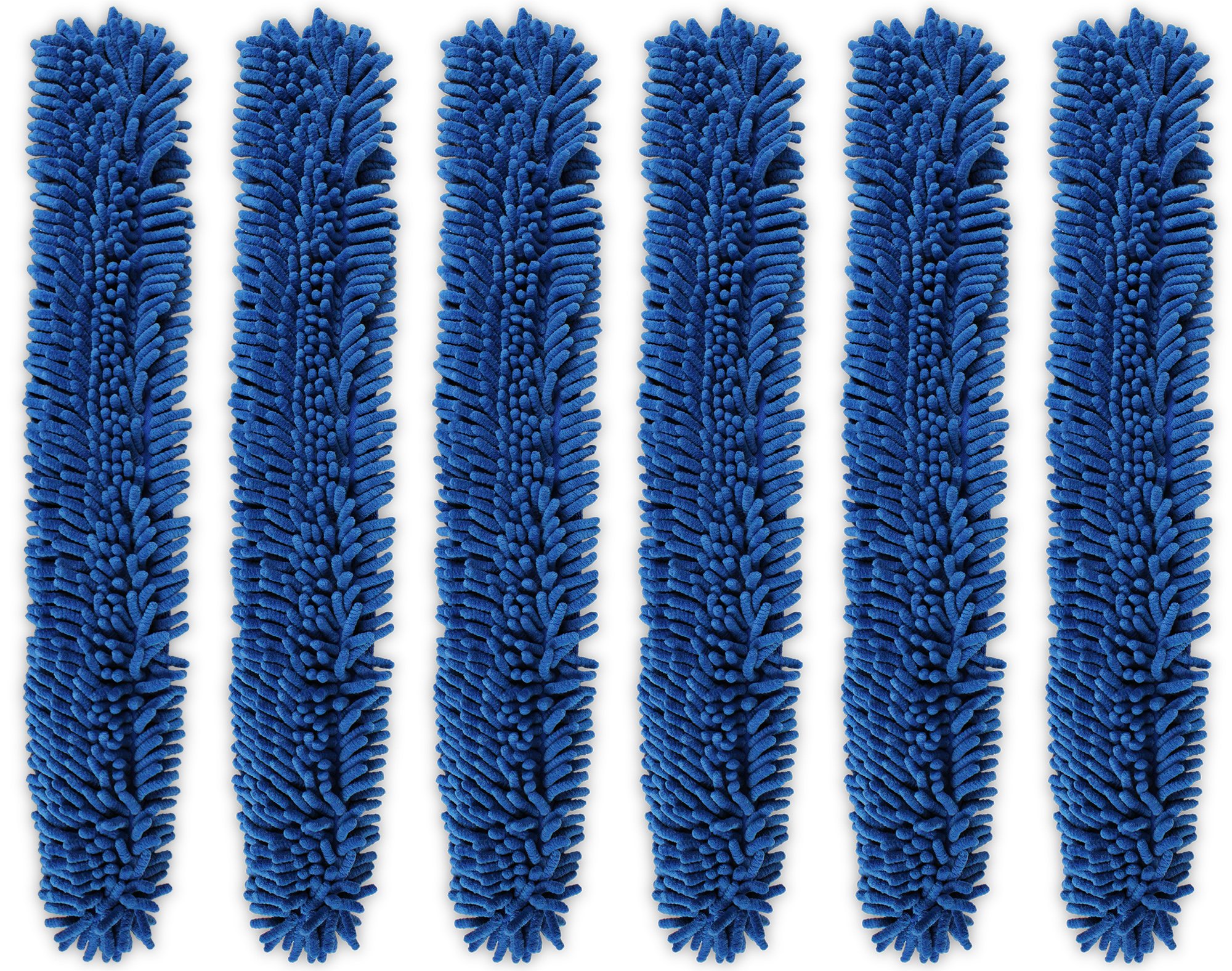 CleanAide Paquete de 6 Fundas Quita Polvo de Microfibra de Chenilla y Tejido de Rizo