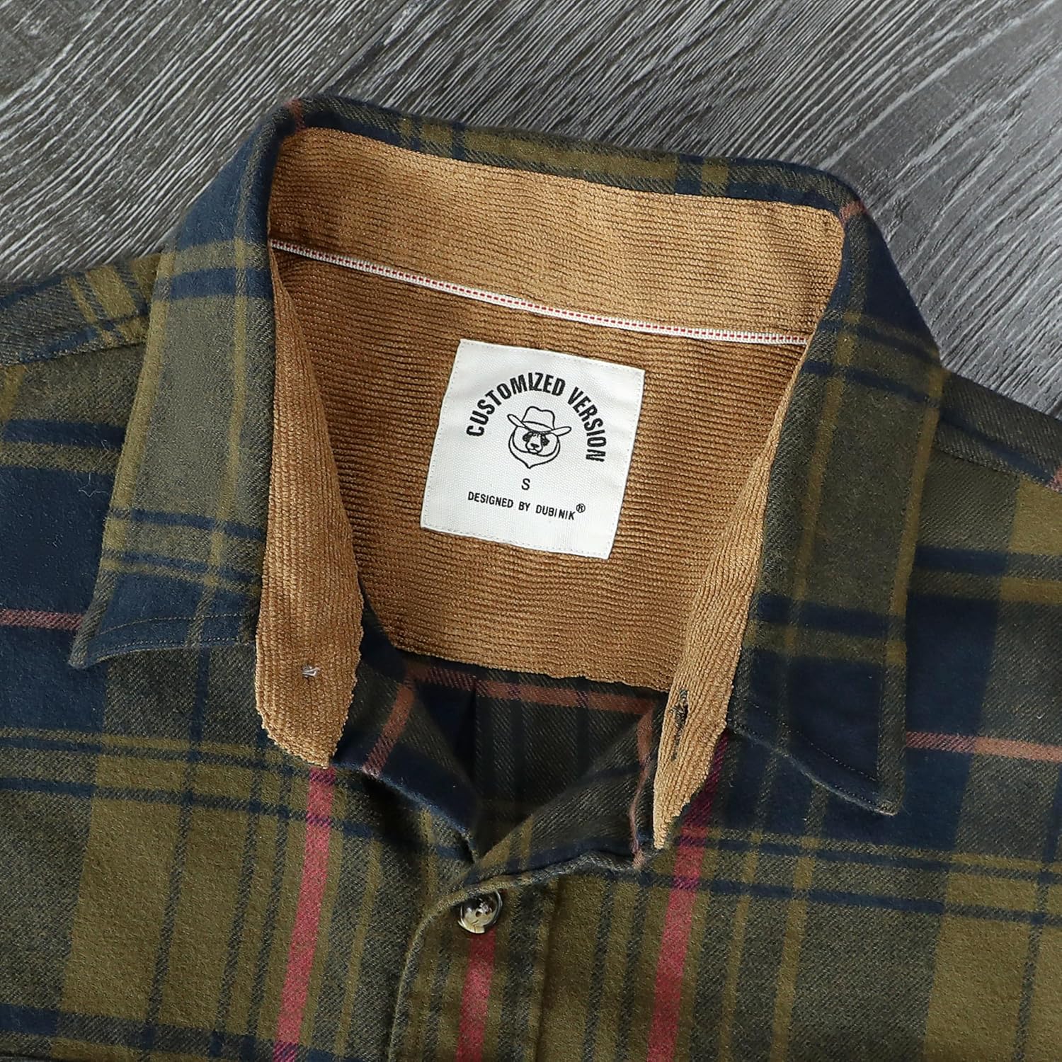 Dubinik® Mens Flannel Shirt Long Sleeve Button Down Plaid All Cotton Soft Brushed Flannel Shirt for Men Utility Casual Shirt - Image 3