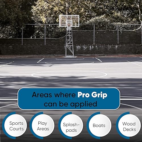 Vista 16 de Pro Grip - Revestimiento en aerosol antideslizante de goma (5 galones, negro) para cubiertas, pisos, barcos y canchas, pintura de goma