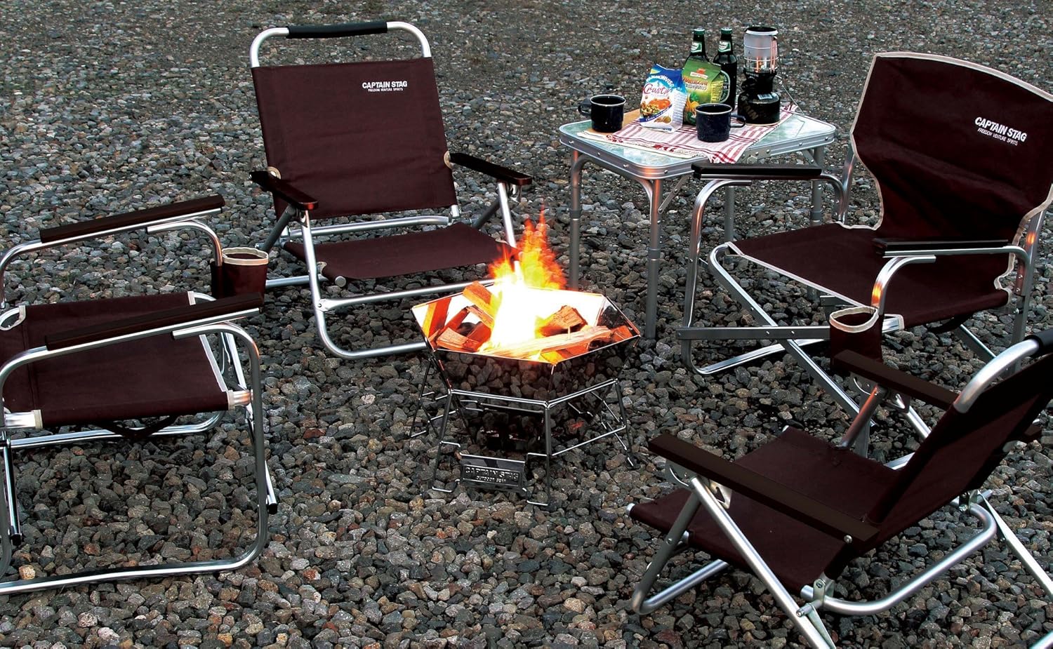 CAPTAIN STAG Alloy Steel Charcoal Fire Grill