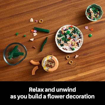 LEGO Botanicals Mini Orchid Building Set - Artificial, Fake Orchid for Home Decor, Adults Ages 18+ Gift for Birthdays - Indoor Plant Decorations for Table, Desk, Office - 10343