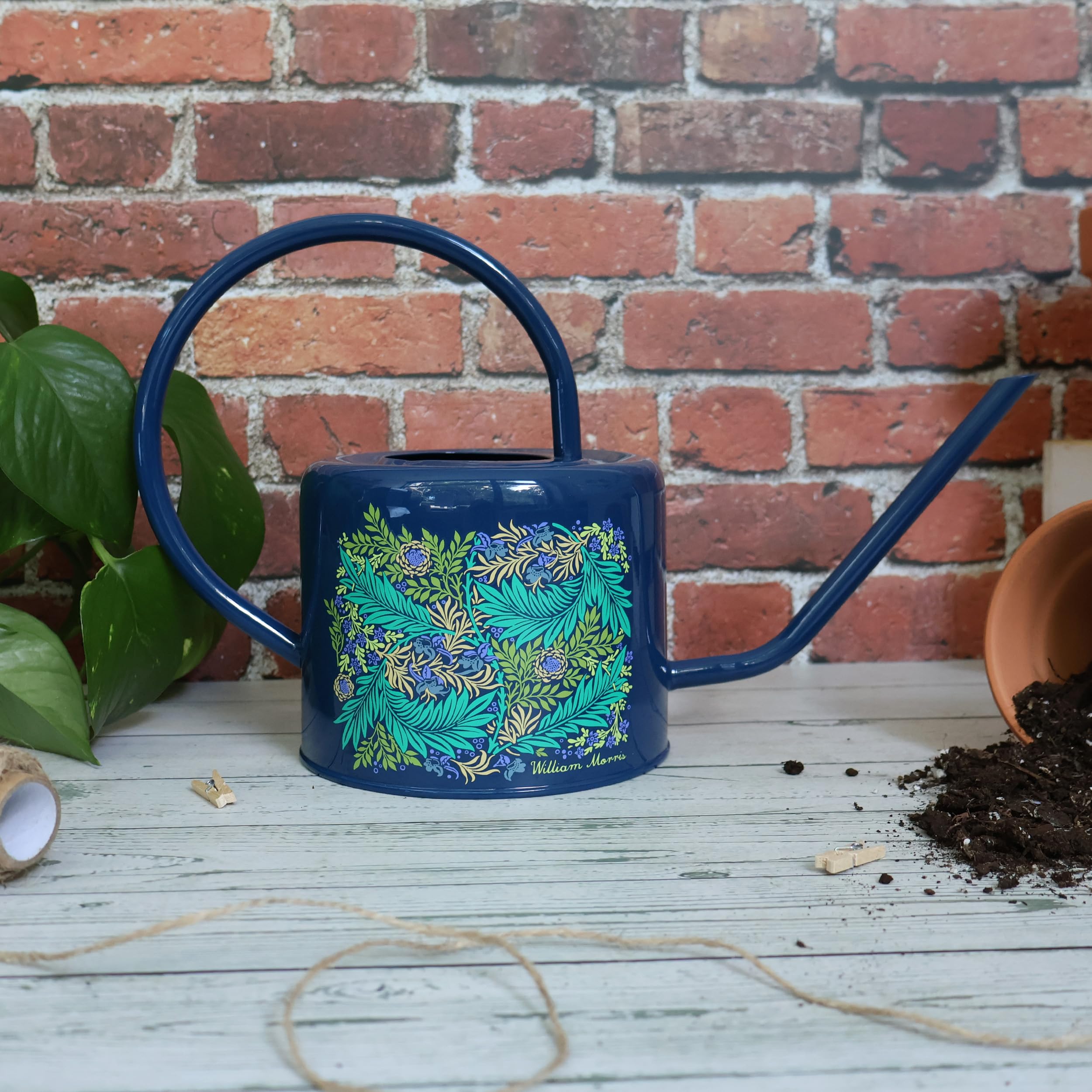 Watering Can - William Morris Larkspur Design, Blue - Image 3