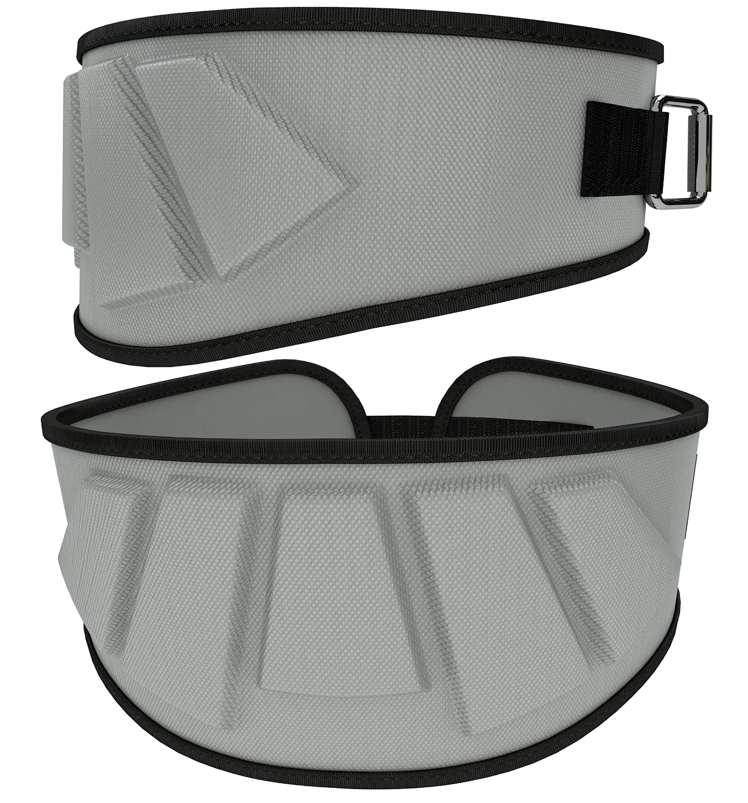 Rip Toned 6in Weightlifting Belt, Powerlifting, Bodybuilding Belt Men & Women, Back Support Weight Lifting (Gray, Large)
