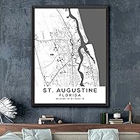 Vista 2 de Mapa de San Agustín, Florida, Luz 2 (12x16)