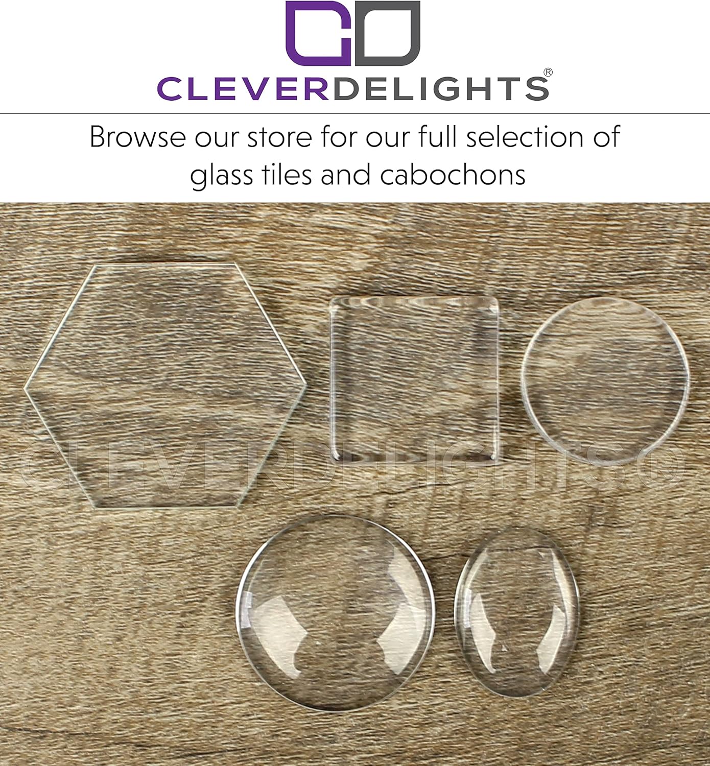 CleverDelights 3 Inch Clear Hexagon Glass Tiles - 25 Pack - Art Craft DIY Home Transparent Mosaic Glass Pieces