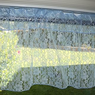 Zen Creative Designs Floral Lace Sheer Valance Window Treatment Small Curtain Home Decor Kids Bedroom Nursery Kitchen Window (58