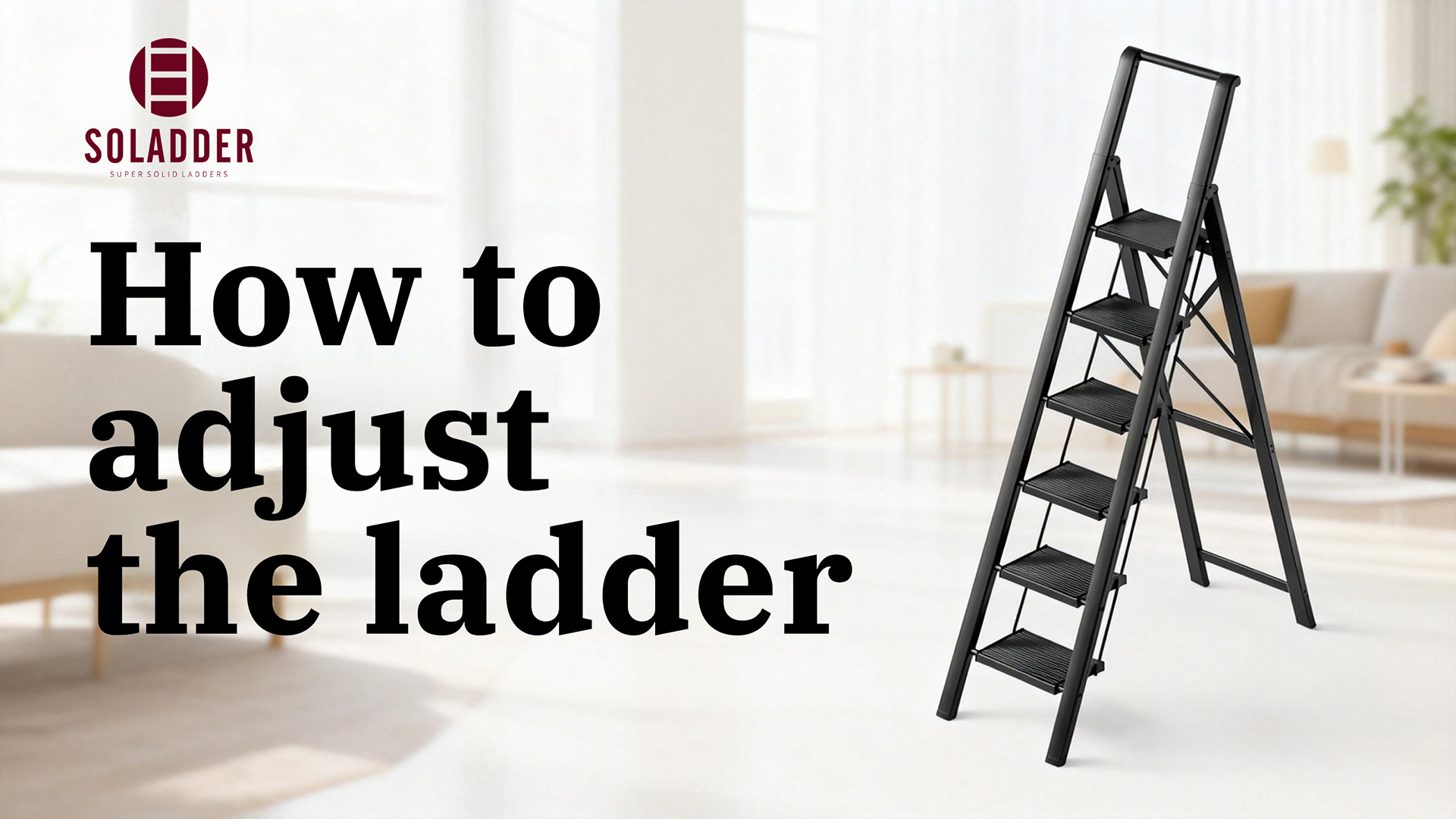 SOLADDER 6 Step Ladder, Folding Step Stool with Handgrip and Anti