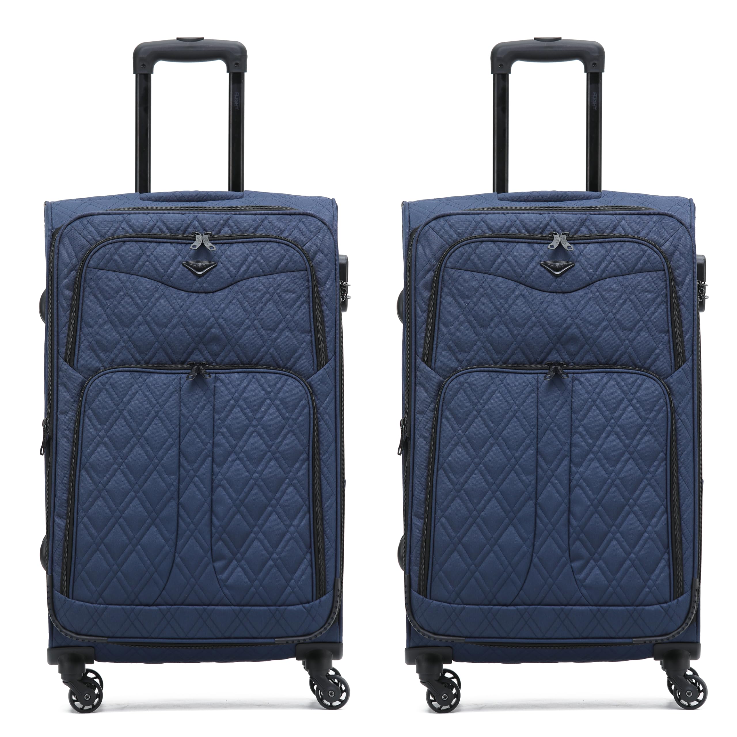 Flight Knight Lightweight 4 Wheel 800D Soft Case Suitcases Anti Crack Cabin & Hold Luggage Options Approved for Over 100 Airlines Including easyJet, BA & Many More! — view 126
