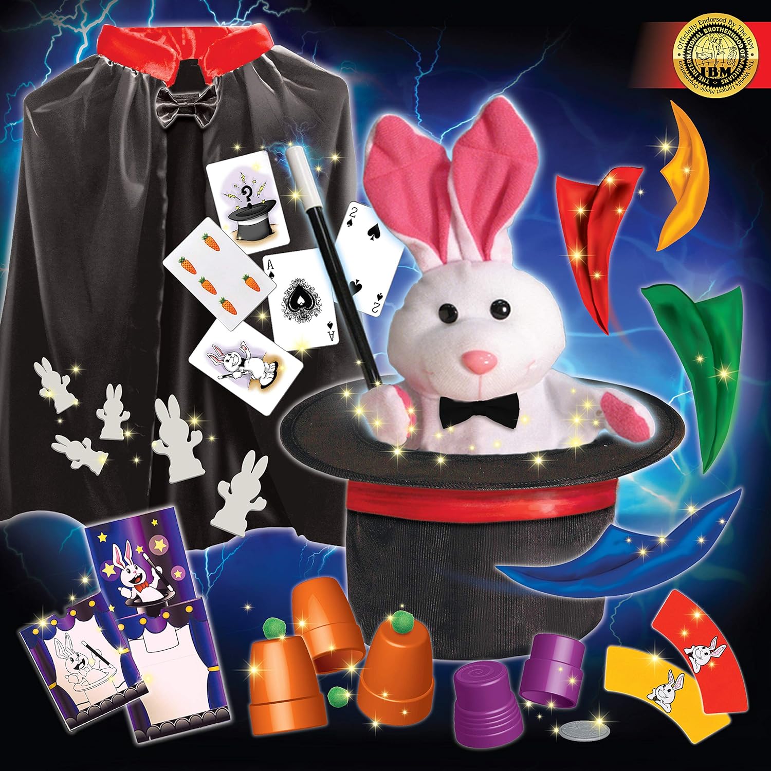 Fantasma Deluxe Top Hat Show Magic Set with 175+ Tricks to Learn (423EUD) - Complete with Magician's Cape Our Most Popular Magic Kit for Boys & Girls 6 Years and Older. : Toys & Games