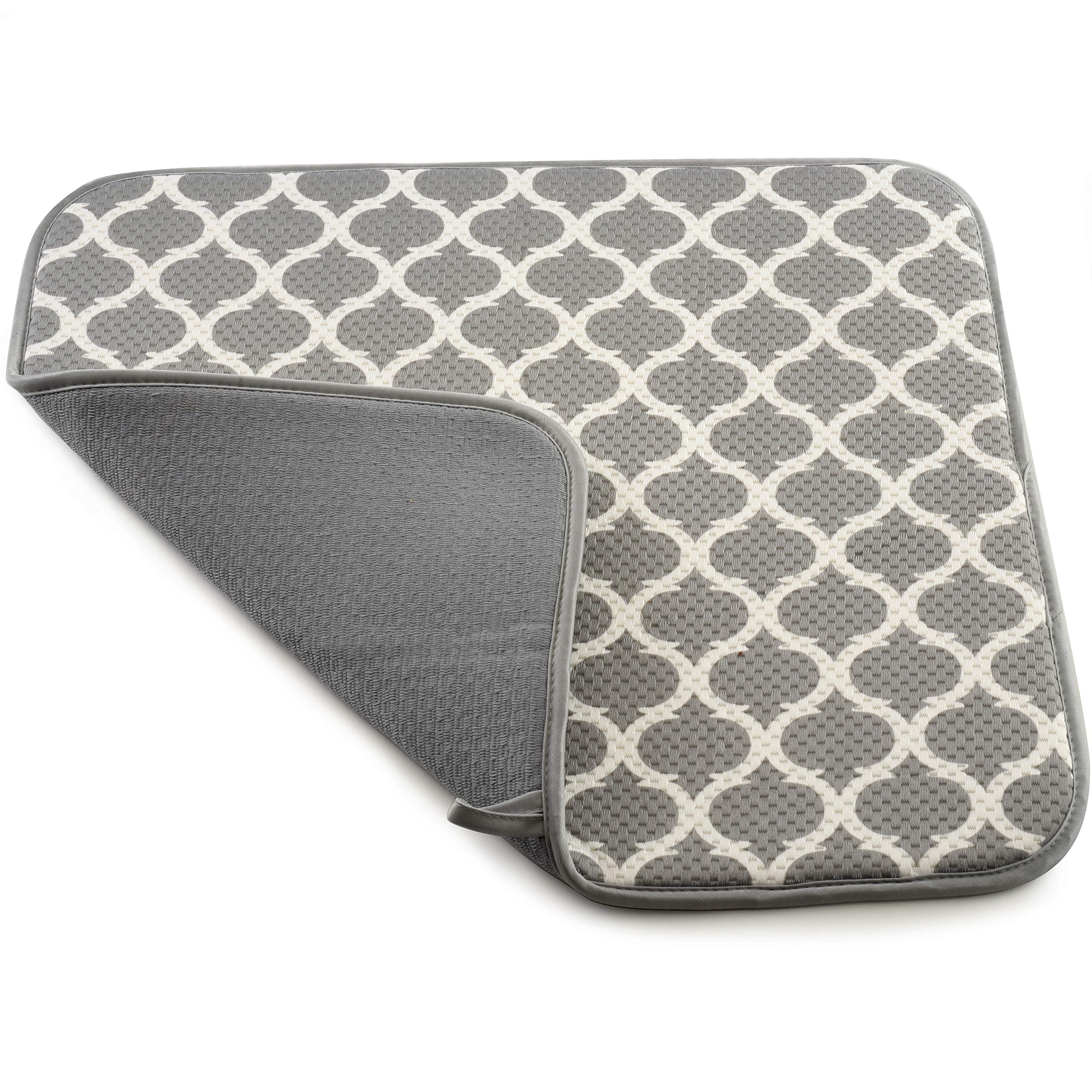 Norpro 18 by 16-Inch Microfiber Dish Drying Mat, Trellis