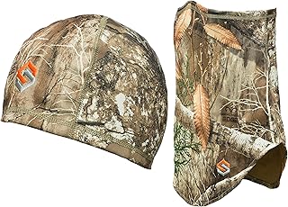ScentLok Lightweight Camo Beanie & Gaiter Combo - Whitetail Hunting Gear (Realtree Edge)