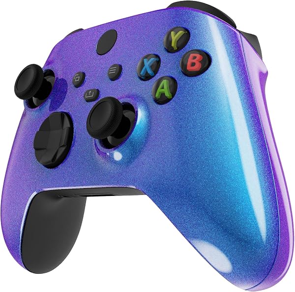eXtremeRate Side Rails Grips Shell for Xbox Series X & S Controller, Scarlet Red Chameleon Purple Blue Custom Accessories Back Panels Faceplate for Xbox Core Wireless Controller [Controller Excluded] - 5