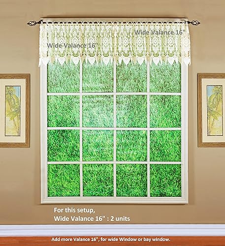 Miniatura 7 de Cortina de Medallón Macramé a Medida de Today's Curtain 40 cm, Écru, 122 cm x 40 cm