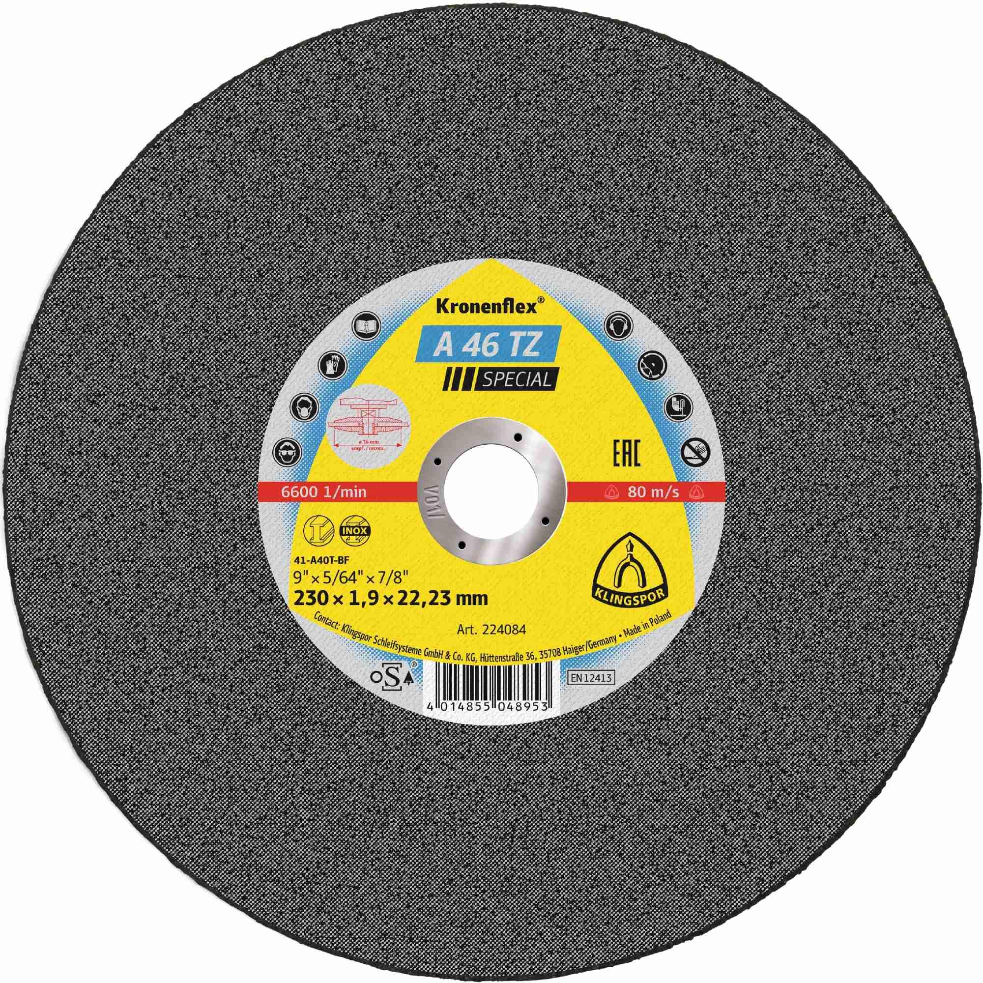 25 x Klingspor A 46 TZ Trennscheiben, 230 x 1,9 x 22,23 mm gerade