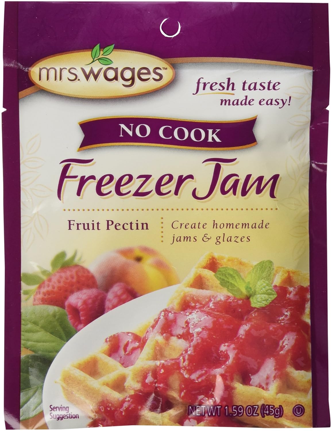 Mrs Wages no Cook Freezer Jam6 Packets, 1.59 oz Jams
