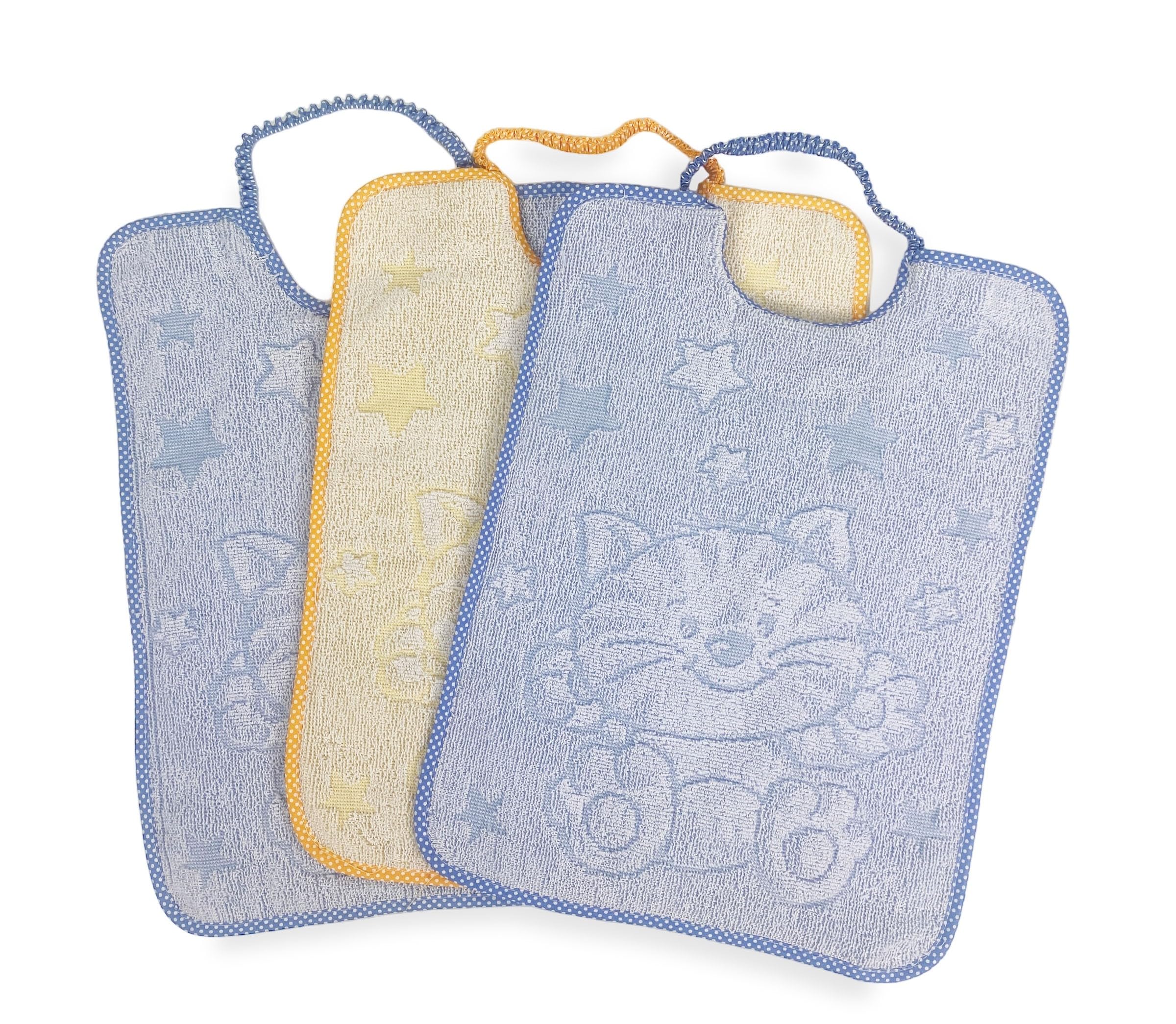 Bavaglini In Spugna SOLDINO - Confezione Da 6 Per Bambini Con Elastico, 27x34 Cm, 100% Cotone - Foto 3