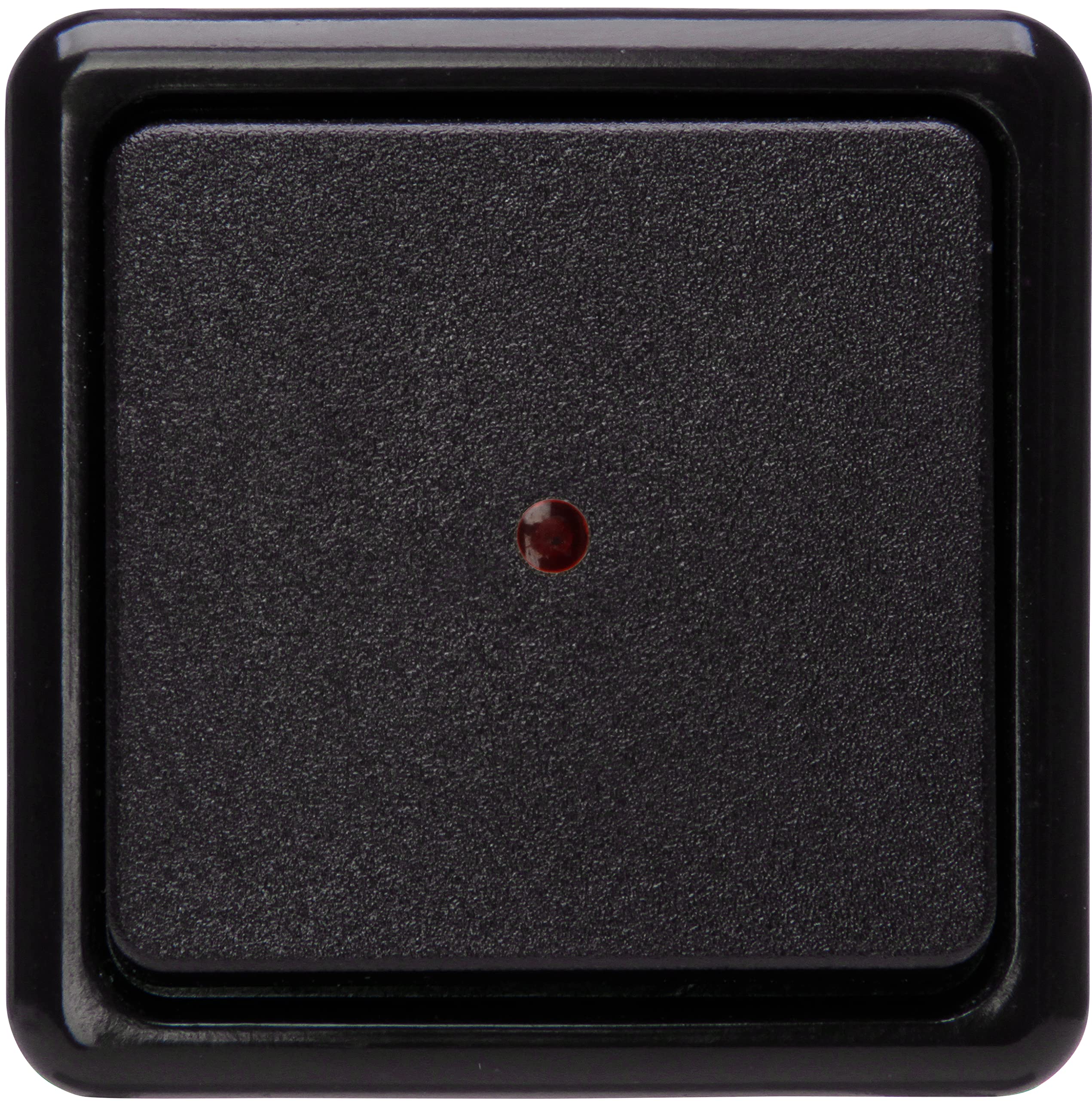 KOPP 514605009 Control Switch Surface-Mounted Program Standard Black Control Switch with Lens and Inset Glow Lamp 10 A 250 V