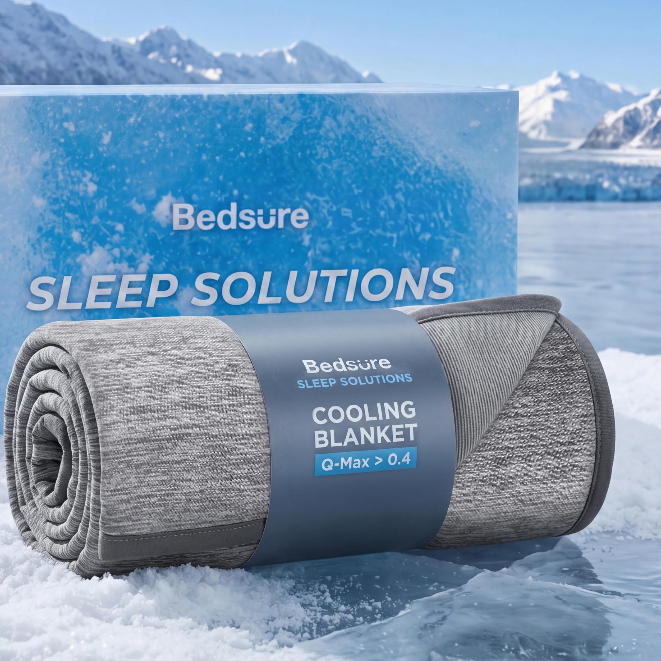 Bedsure Cooling Blanket Double Bed - Summer Blanket with Rayon Derived from Bamboo, Dual Sided Lightweight Cool Blanket with Arc-chill Cooling Fiber for Hot Sleepers, Double/Twin, Grey, 150x200 cm-image-14
