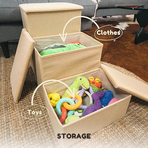 Miniatura 10 de PET AWESOME Escaleras para perros con almacenamiento y escalones ajustables para un cachorro, perro pequeño o mediano