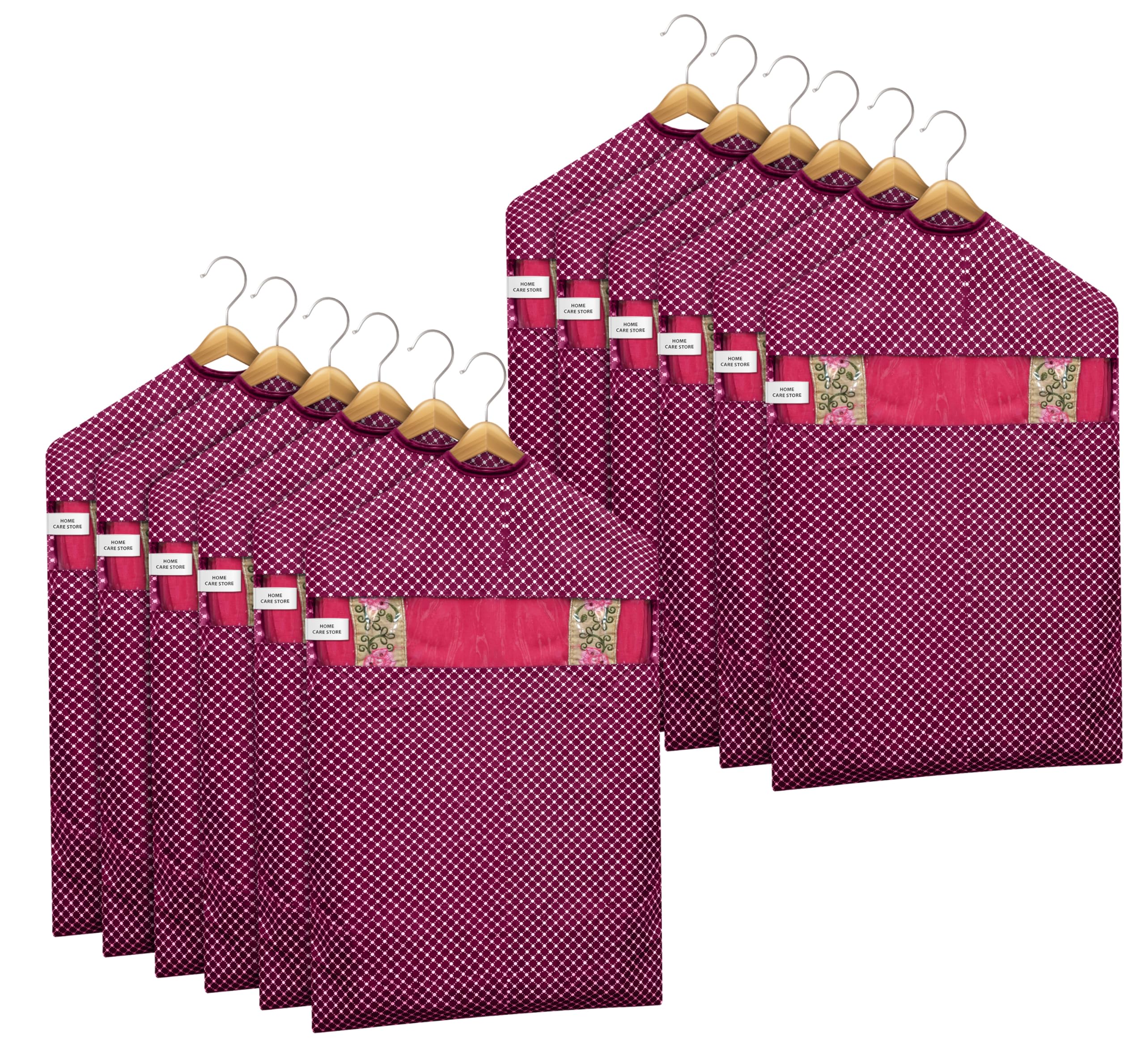 Home Care Store Cotton Single Hanger Saree Covers Hathkadi Prin With Zip|Saree Packing Covers For Wedding and Daily Use Hangers Are Not Included - Maroon, Pack Of 12 (B0D6GS1PT1) Amazon Price History, Amazon Price Tracker