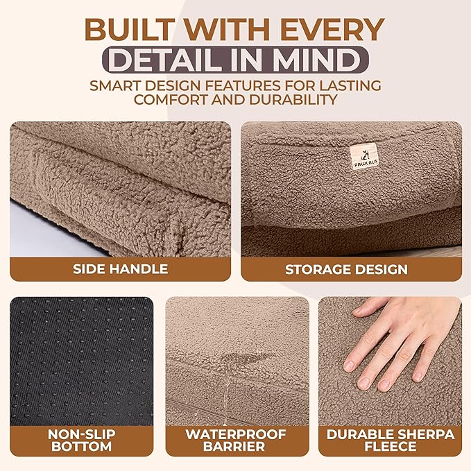 Cama para Perro Grande 72x44 Pulgadas Lavable con Espuma Ort miniatura 6