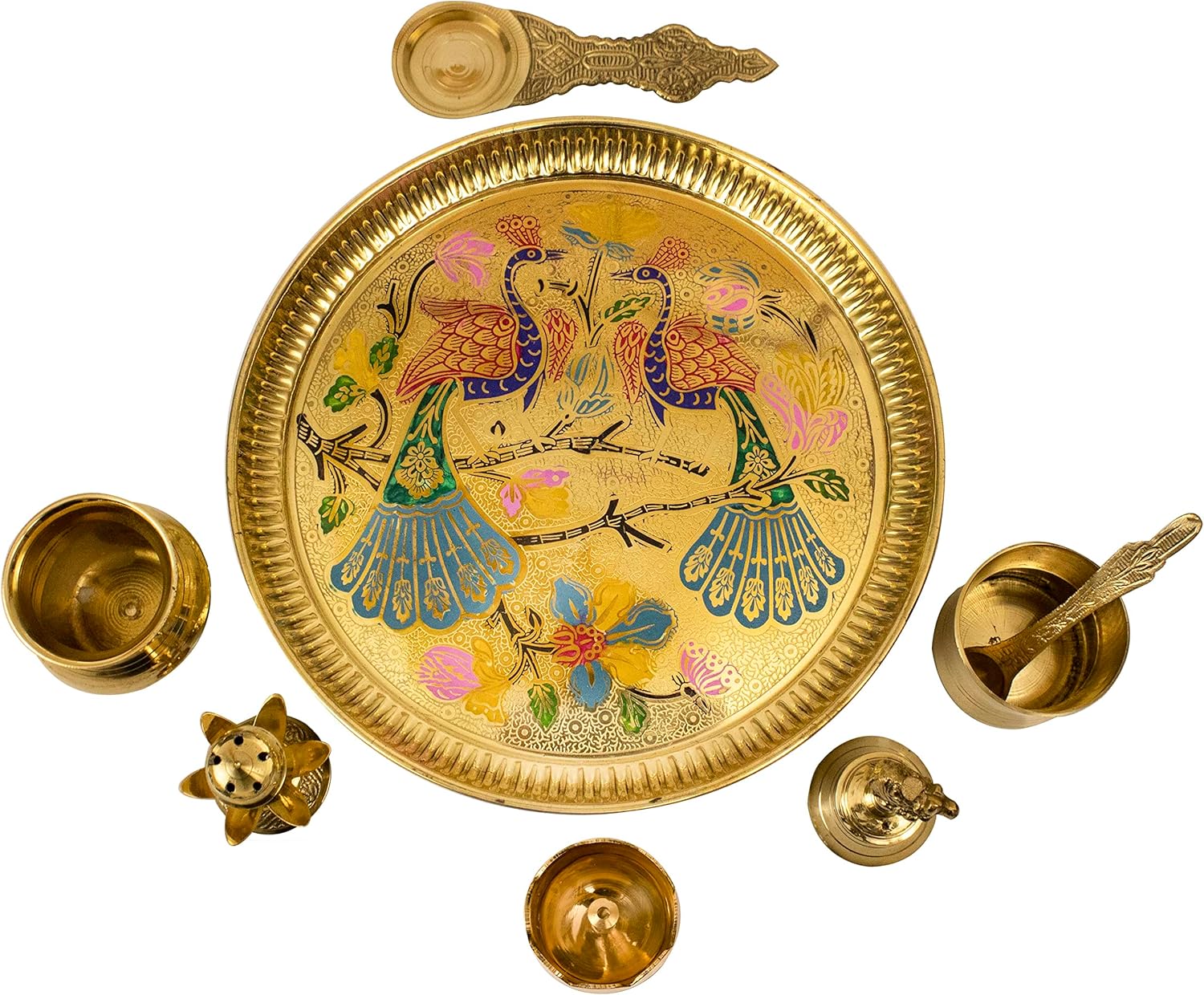 Swastik Christmas Plates Aluminium Gold Color