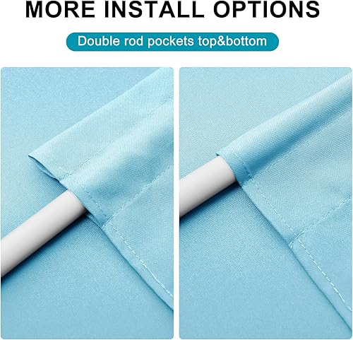 Miniatura 54 de Hiasan Cortinas para ventana de puerta delantera, bolsillo para barra, cortina de privacidad semitransparente para puerta francesa, 1 panel