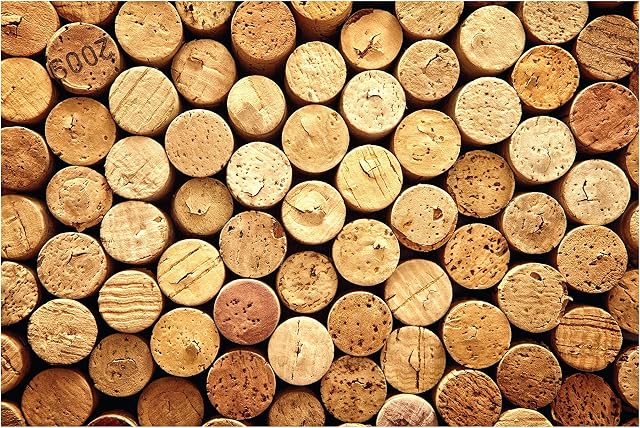 Paper placemat Pad [Pack of 50] Size DIN A3 (42 x 29.7 cm / 11.7 x 16.5 inch). Professional Design Wine Cork Pattern. Disposable, one use recyclable material.