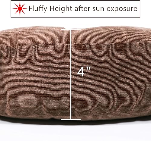 Miniatura 6 de Tiita Cojines para Sillas de InteriorExterior de 22" x 22" Cojín de Asiento Juego de 2 Almohadillas Cuadradas para Sillas para Sentarse Patio Jardín