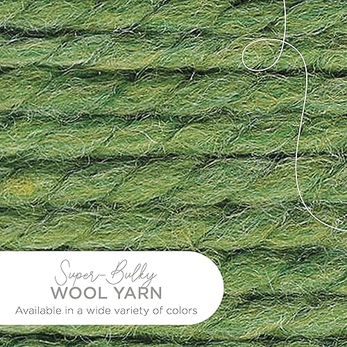 Vista 49 de Lion Brand Yarn Wool-Ease Thick & Quick Yarn - 318.2 ft, Graphite Grafito