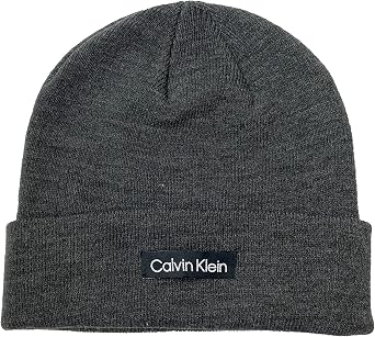 Calvin Klein Men`s Logo Cuff Beanie