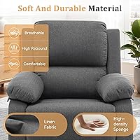 Vista 6 de Recliner Chair, 360 Swivel Rocker Chair for Adults, Small Rocking Recliner for Small Spaces, Upholstered Fabric Glider Recliner Nursery