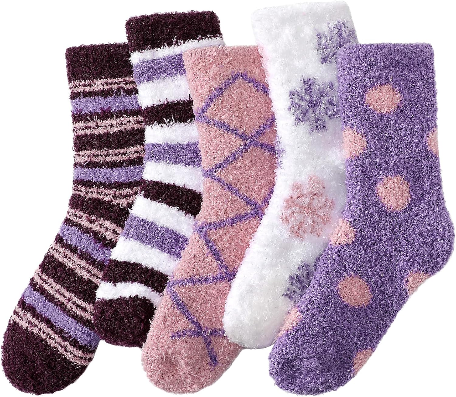 Pleneal Fuzzy Socks for Women, Womens Warm Cozy Winter Fluffy Slipper Socks
