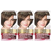 Vista 78 de L'Oreal Paris Excellence Creme - Coloración permanente para el cabello, castaño oscuro 4, 100% de cobertura de canas, paquete de 2