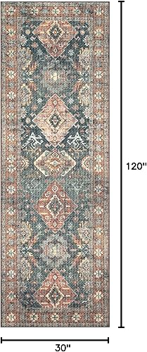 Miniatura 2 de Loloi II Colección Skye SKY-10 -Camino tradicional de 2 pies 6 pulgadas x 10 pies, océanoladrillo