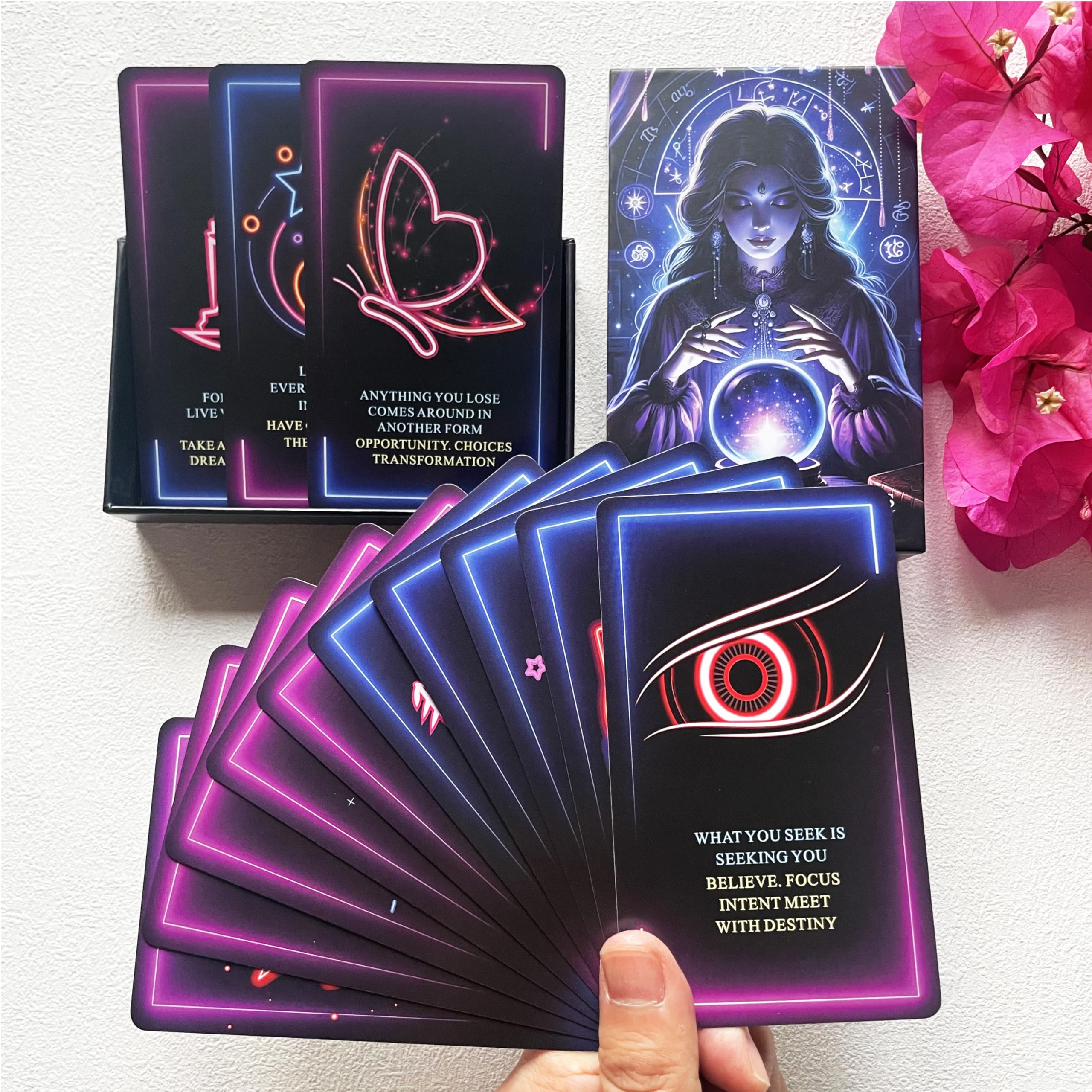 Tzxamsez Sacred Soul Oracle Cards Deck, Higher Self Messages Oracle Cards, Oracle Deck Combines Art, Intuition, and Ancient Wisdom to Show You The Way Forward