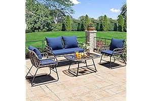 YITAHOME 4-Piece Patio Furniture Staging for Contemporary Outdoor Enjoyment