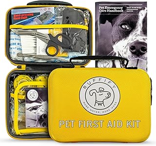 Dog First Aid Kit – 27 Essential Items Pet Emergency Kit Accessories for Car, Travel, Hunting, Hiking & Camping Gear with Mini Pouch for Home, Office & Outdoor Adventures