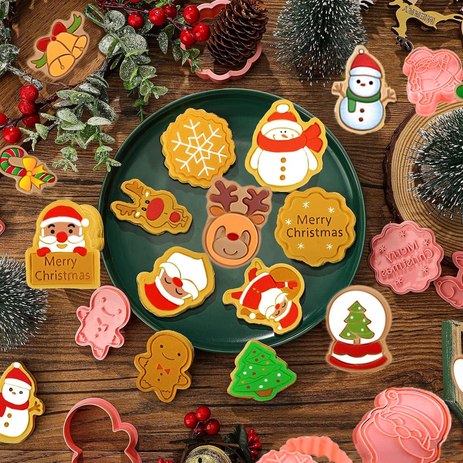 Lot De 8 Oule A Biscuit Anial, Eporte Piece Enfants, 3D Oule Biscuit Plastique, Oule à