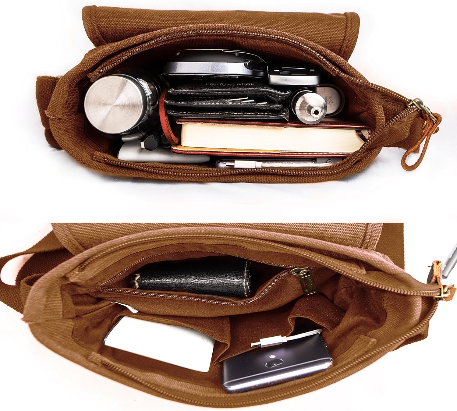 Canvas Messenger Bag Small Crossbody Bag Casual Travel Working Tools Bag Shoulder Bag Hold Phone Handset Anti Theft | Small, Casual, Travel, Working Tools Bag, Hold Phone, Handset - Image 5